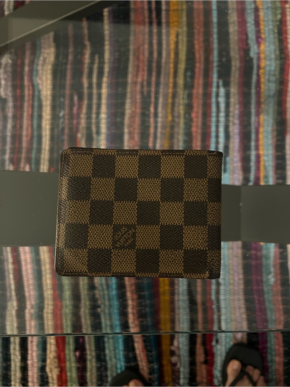 Louis Vuitton Brown and Dark Brown Checkered Card Holder Wallet - Picture 4 of 4